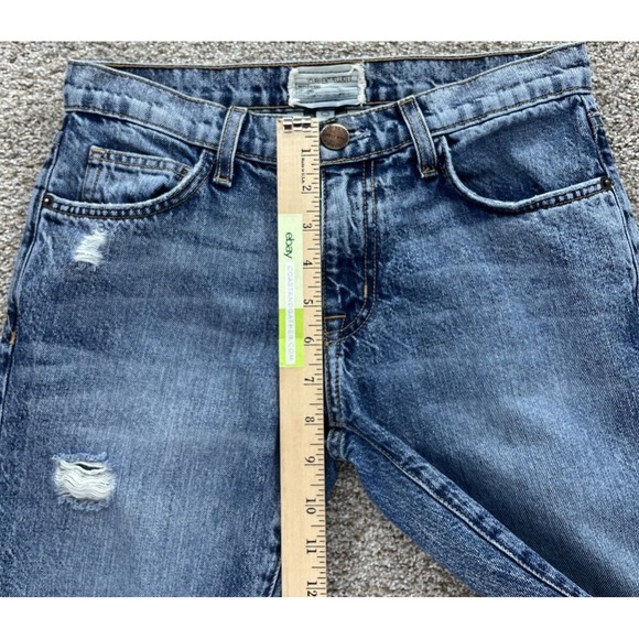 Current Elliott Jeans Womens 23 Blue Boyfriend The Fling Triumph Distressed Wash - Picture 8 of 10
